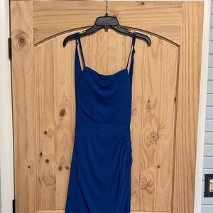 Chic Royal Blue Backless Dress